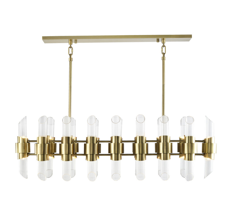Zeev Lighting CD10365-32-AGB 32 Light Chandelier, Aged Brass