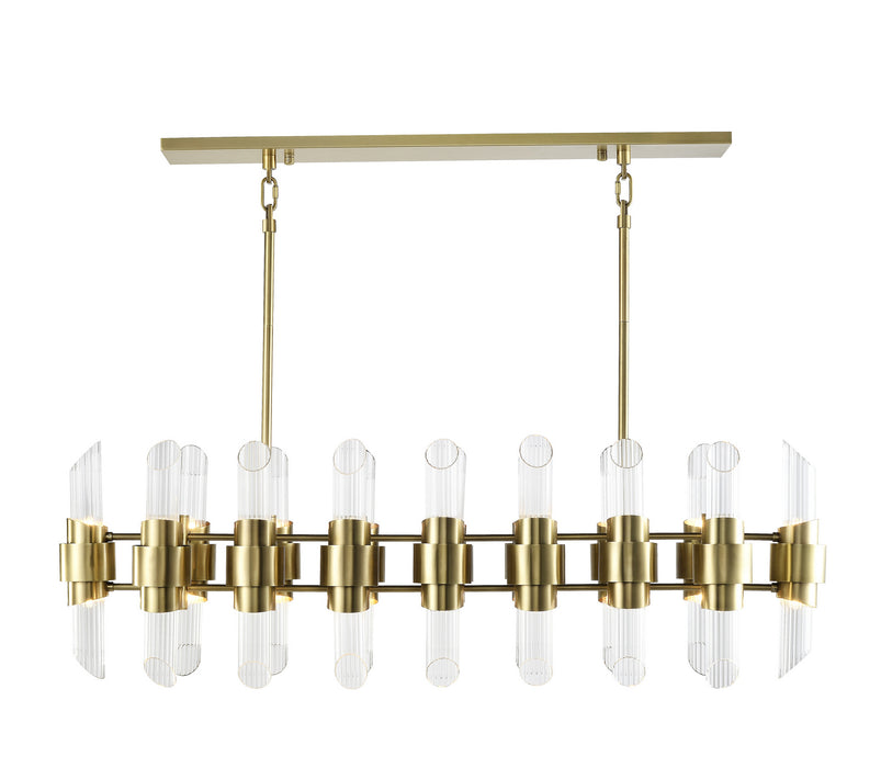 Zeev Lighting CD10365-32-AGB 32 Light Chandelier, Aged Brass