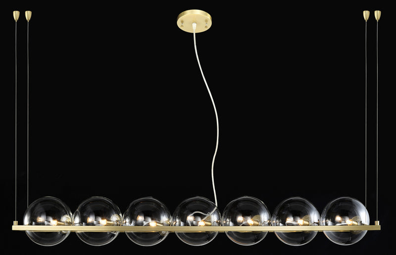 Zeev Lighting CD10374-7-AGB Seven Light Chandelier, Aged Brass