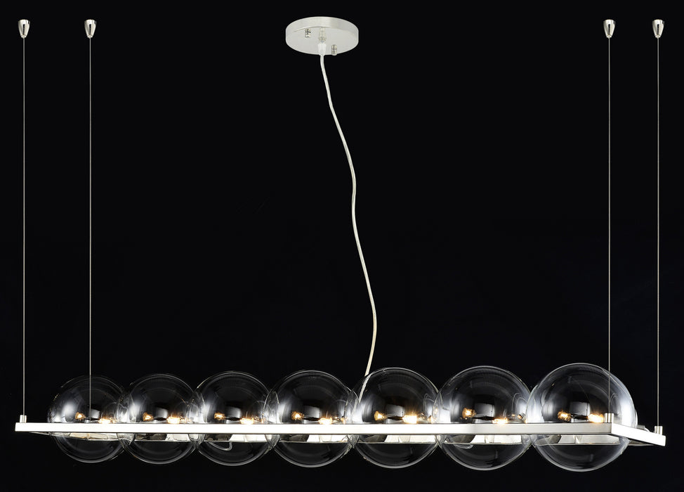 Zeev Lighting CD10375-7-PN Seven Light Chandelier, Polished Nickel