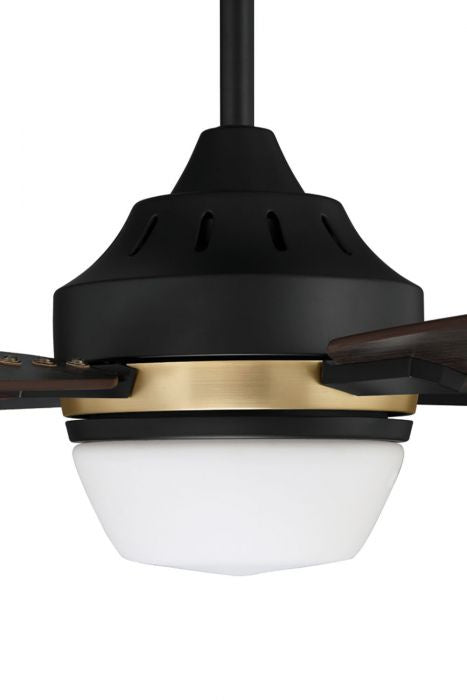 Craftmade FRS52FBSB5 52"Ceiling Fan, Flat Black/Satin Brass