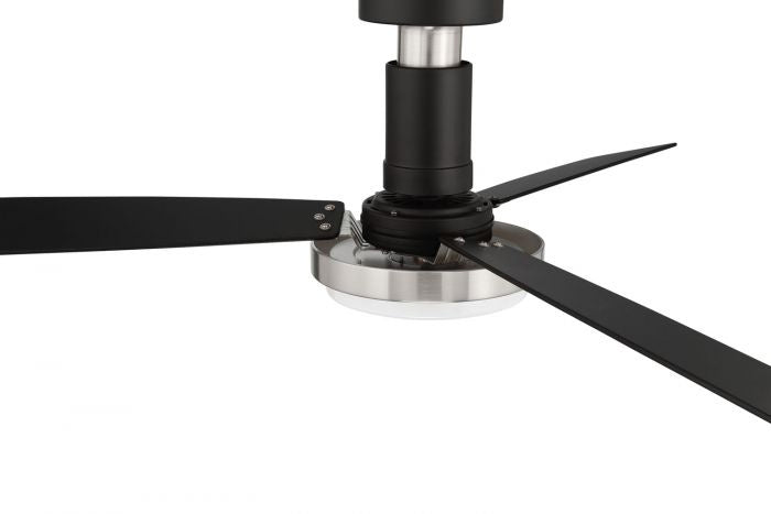 Craftmade MNG52FBBNK3 52"Ceiling Fan, Flat Black/Brushed Polished Nickel