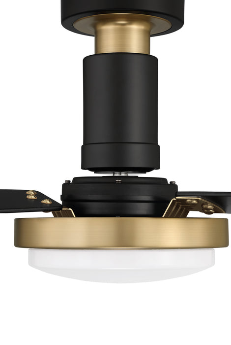 Craftmade MNG52FBSB3 52"Ceiling Fan, Flat Black/Satin Brass