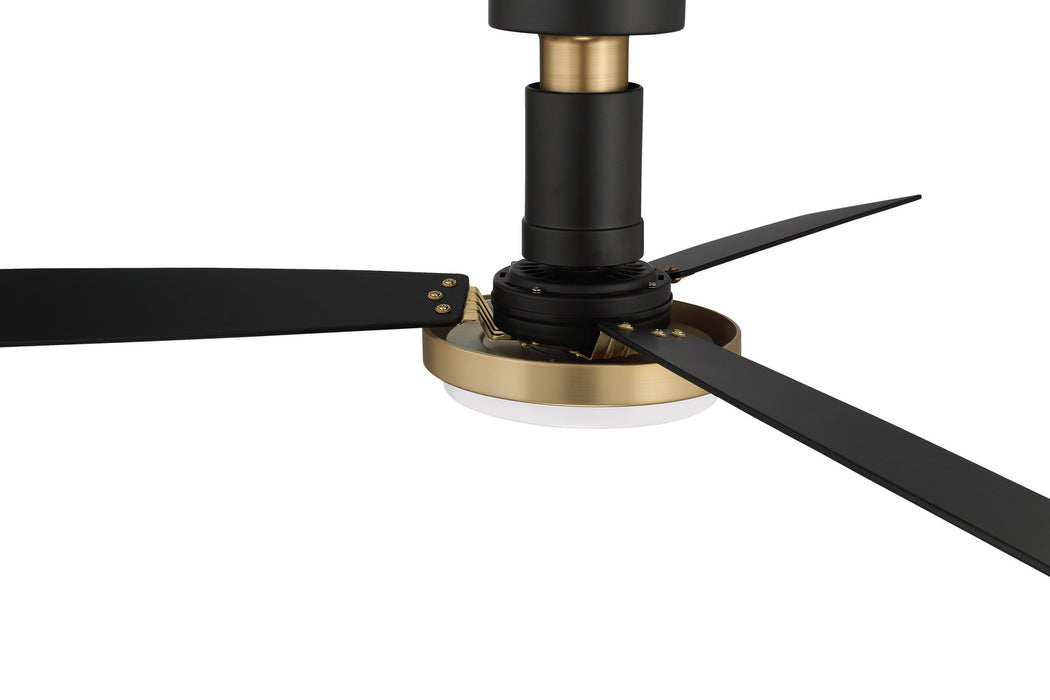 Craftmade MNG52FBSB3 52"Ceiling Fan, Flat Black/Satin Brass