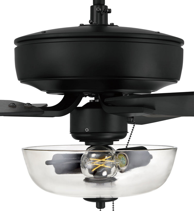 Craftmade P101FB5-52FBGW 52"Ceiling Fan, Flat Black