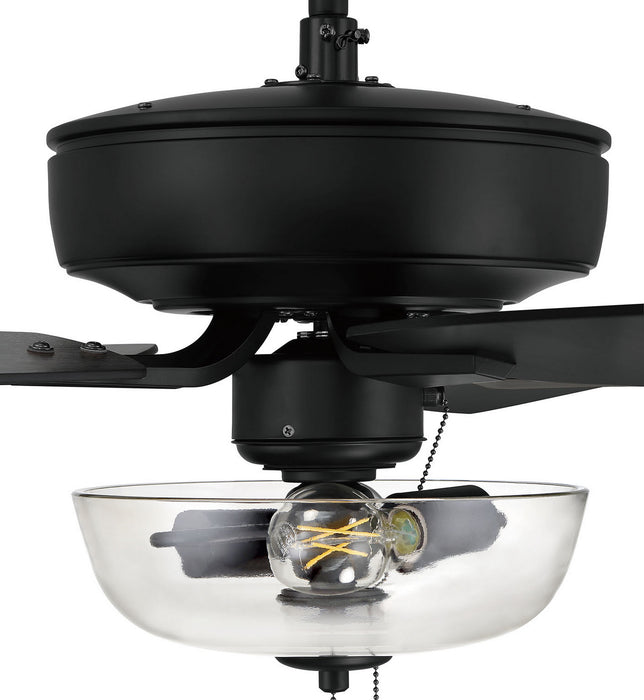 Craftmade P101FB5-52FBGW 52"Ceiling Fan, Flat Black