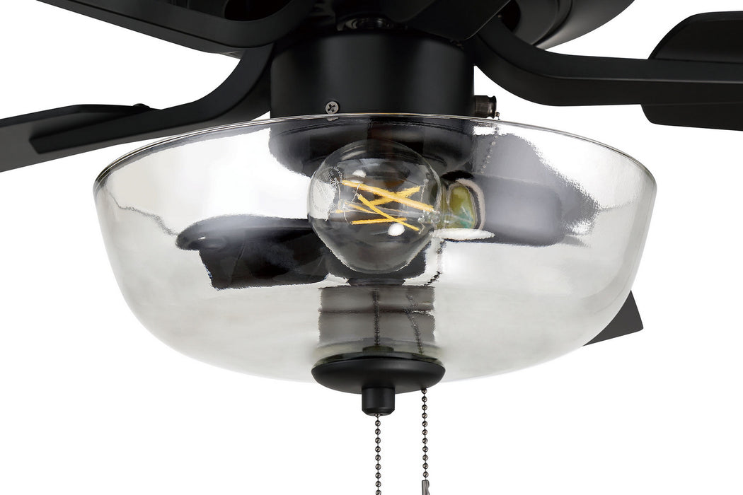 Craftmade P101FB5-52FBGW 52"Ceiling Fan, Flat Black