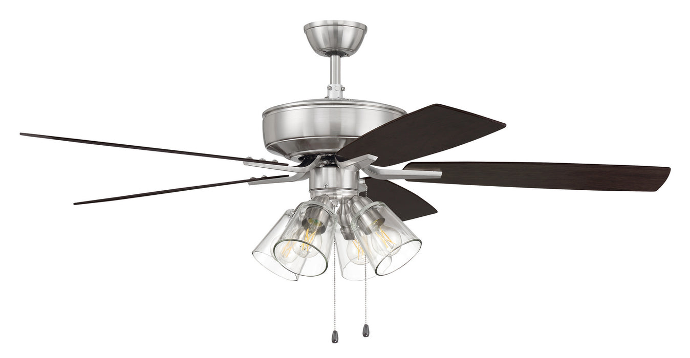Craftmade P104BNK5-52DWGWN 52"Ceiling Fan, Brushed Polished Nickel