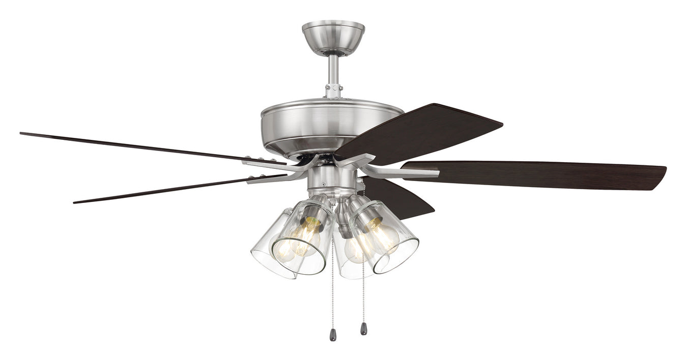 Craftmade P104BNK5-52DWGWN 52"Ceiling Fan, Brushed Polished Nickel