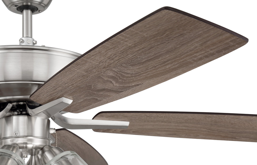 Craftmade P104BNK5-52DWGWN 52"Ceiling Fan, Brushed Polished Nickel