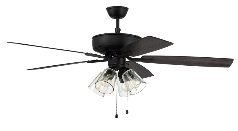 Craftmade P104FB5-52FBGW 52"Ceiling Fan, Flat Black
