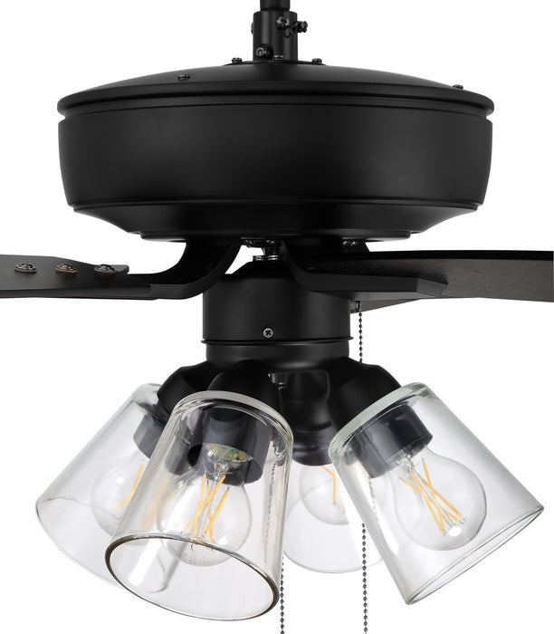 Craftmade P104FB5-52FBGW 52"Ceiling Fan, Flat Black