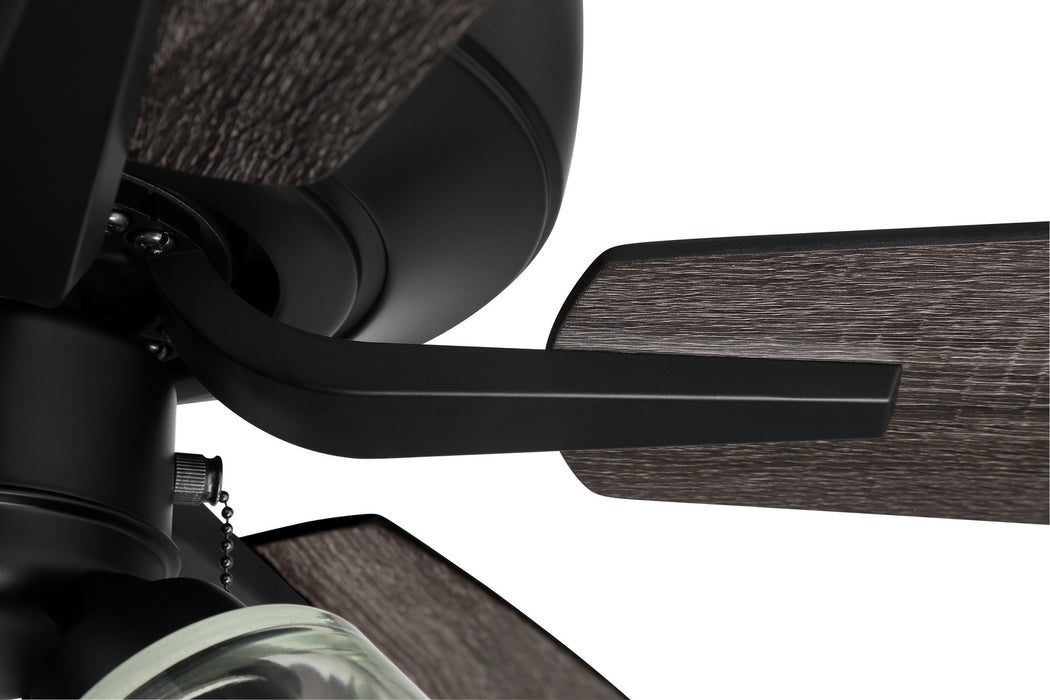 Craftmade P104FB5-52FBGW 52"Ceiling Fan, Flat Black