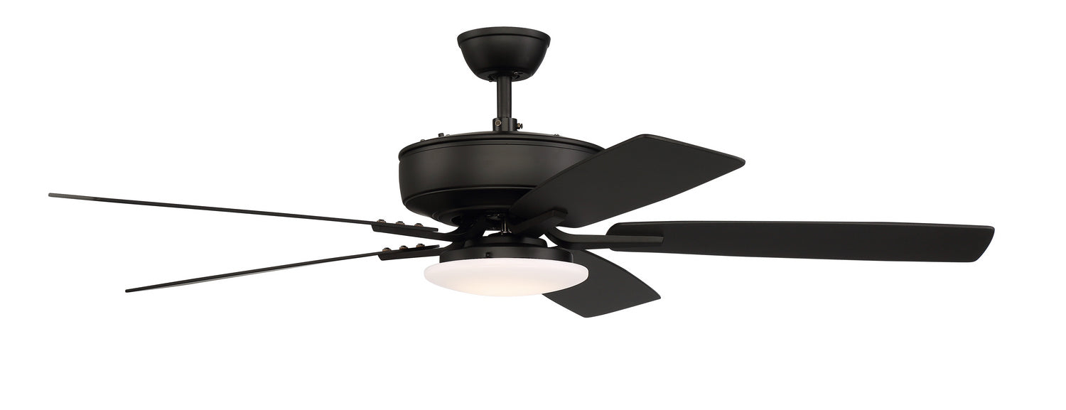 Craftmade P112FB5-52FBGW 52"Ceiling Fan, Flat Black