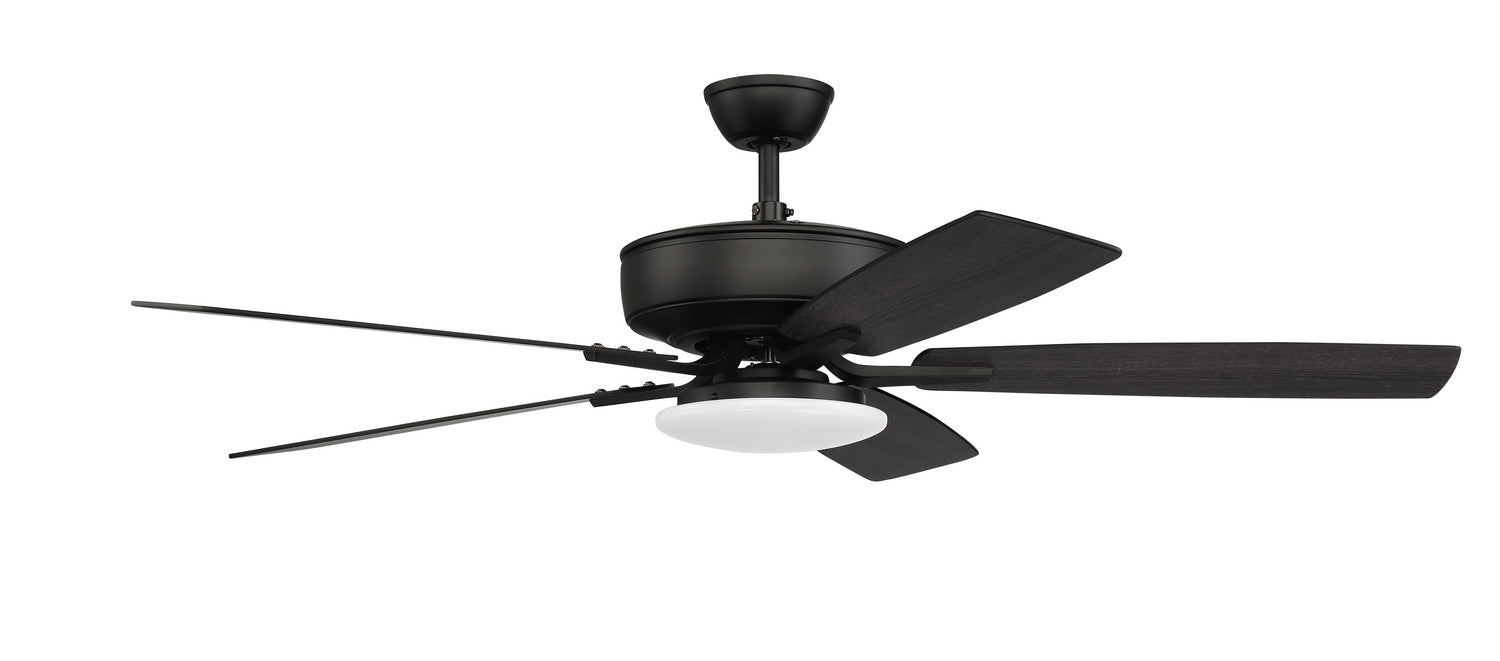 Craftmade P112FB5-52FBGW 52"Ceiling Fan, Flat Black