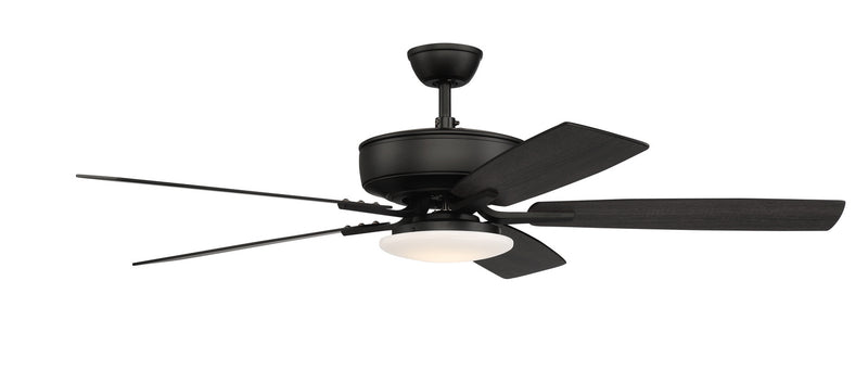 Craftmade P112FB5-52FBGW 52"Ceiling Fan, Flat Black