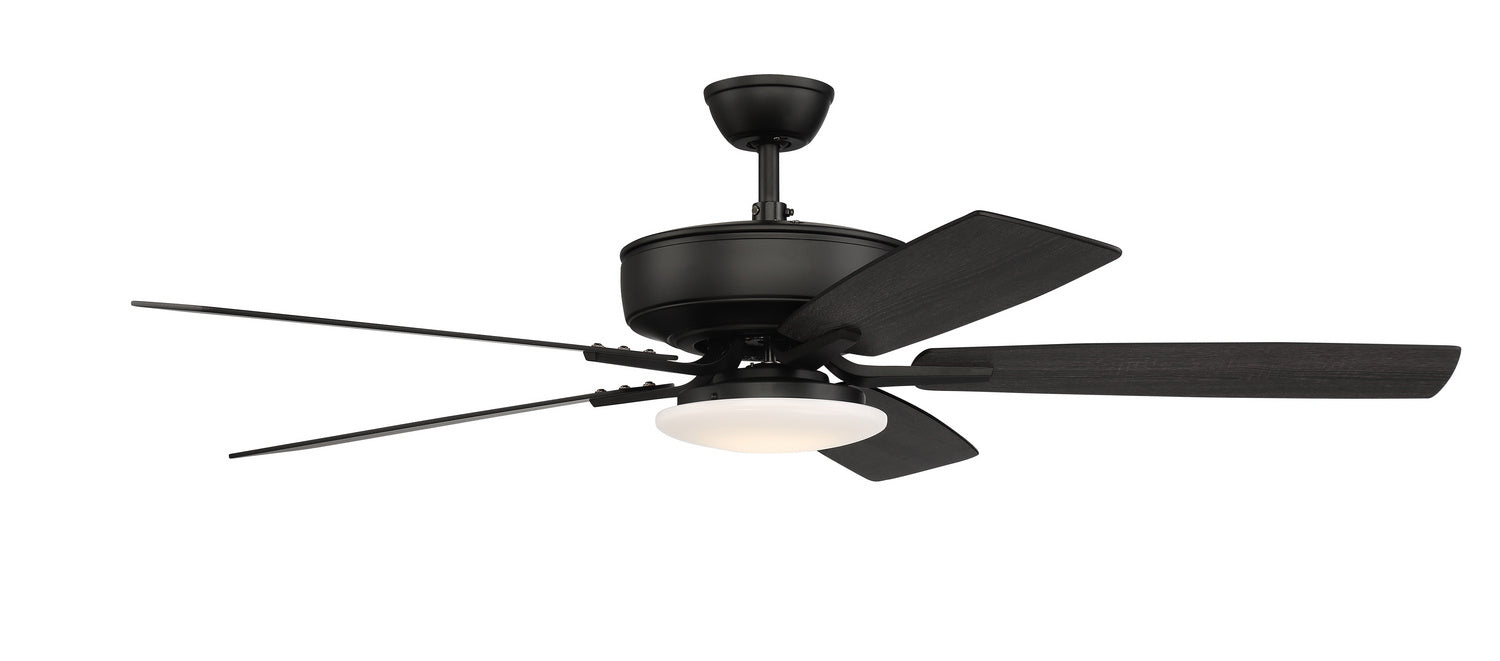 Craftmade P112FB5-52FBGW 52"Ceiling Fan, Flat Black