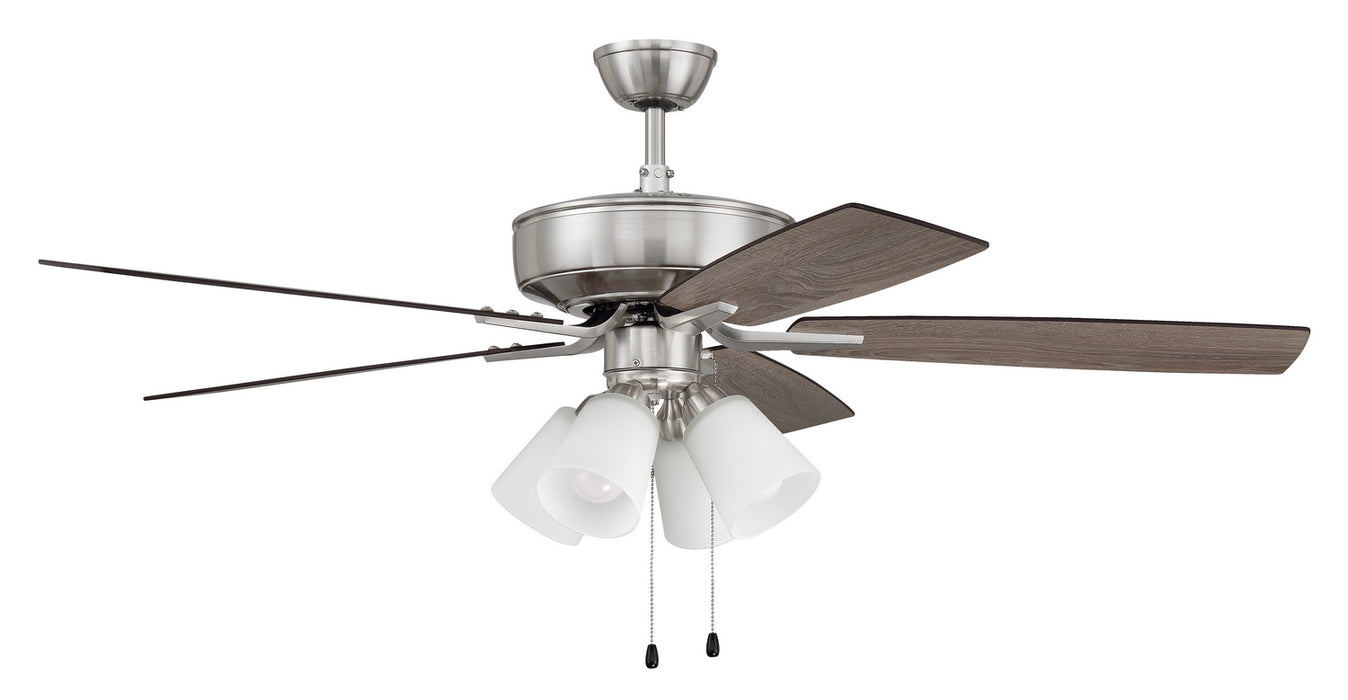 Craftmade P114BNK5-52DWGWN 52"Ceiling Fan, Brushed Polished Nickel