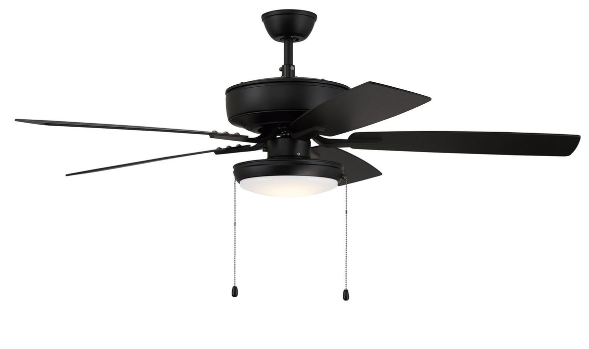 Craftmade P119FB5-52FBGW 52"Ceiling Fan, Flat Black