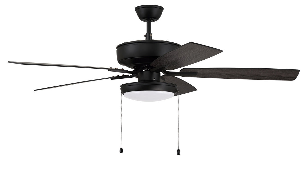 Craftmade P119FB5-52FBGW 52"Ceiling Fan, Flat Black