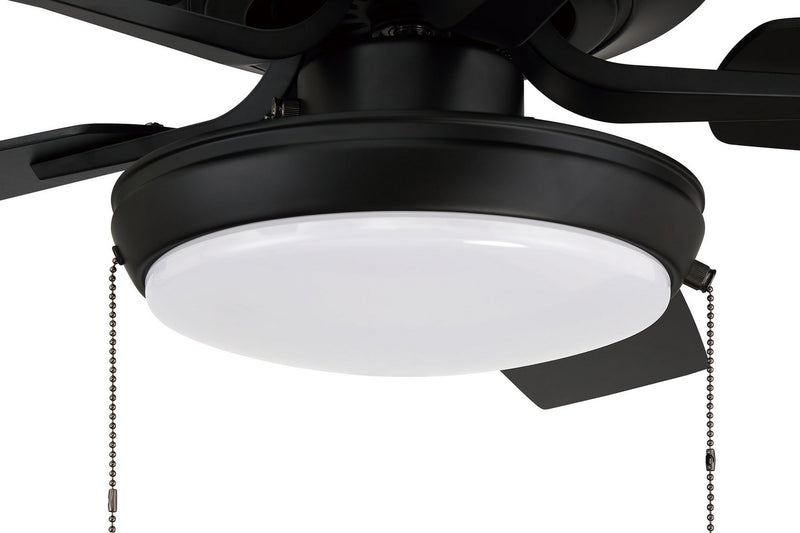 Craftmade P119FB5-52FBGW 52"Ceiling Fan, Flat Black