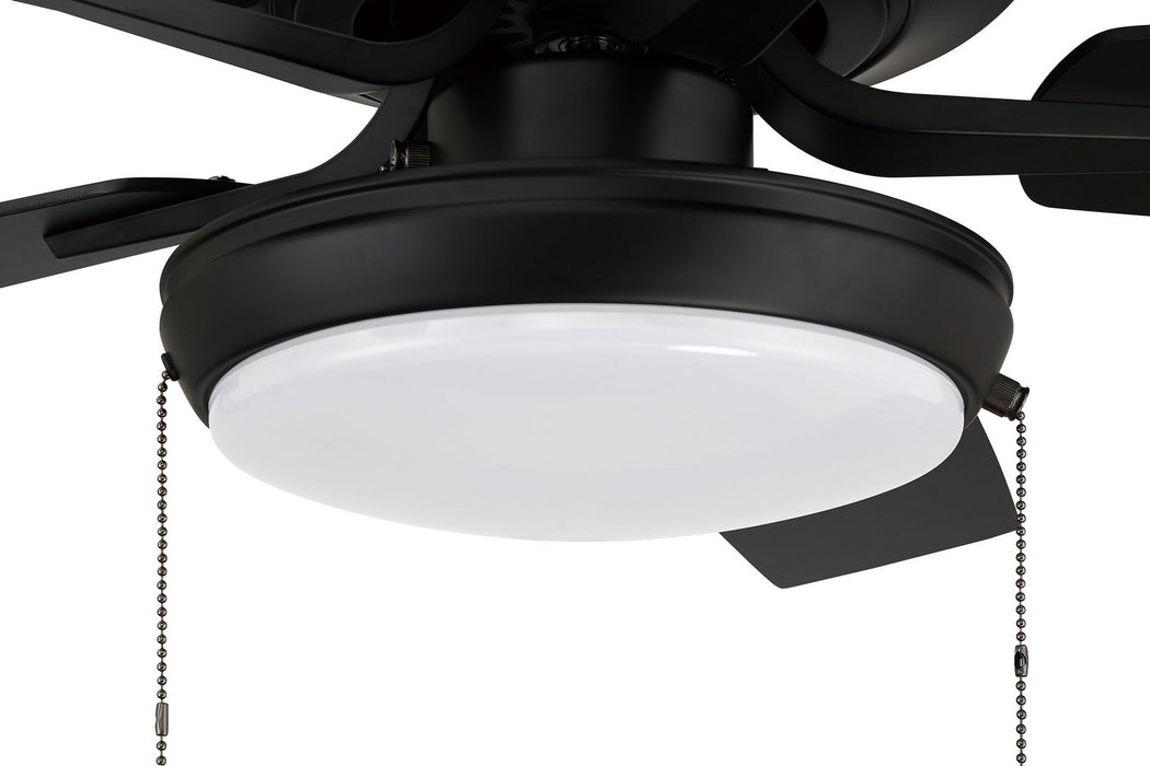 Craftmade P119FB5-52FBGW 52"Ceiling Fan, Flat Black