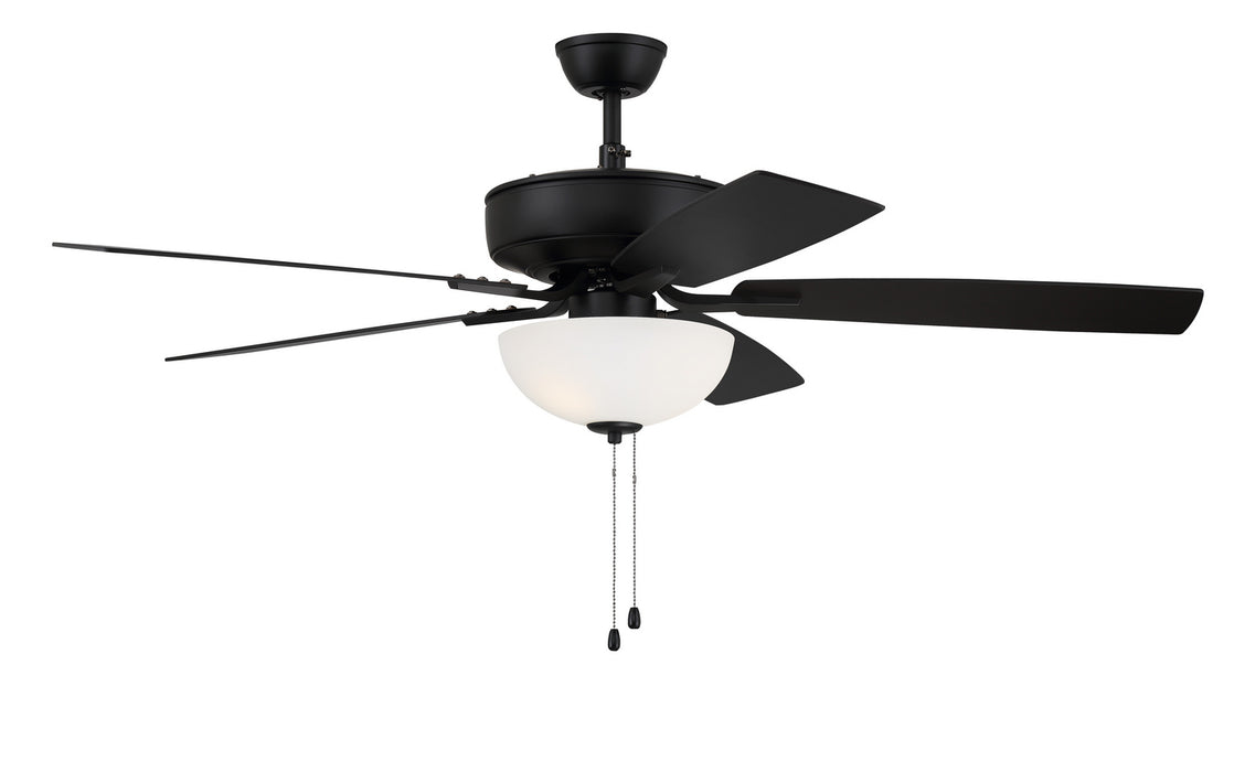Craftmade P211FB5-52FBGW 52"Ceiling Fan, Flat Black