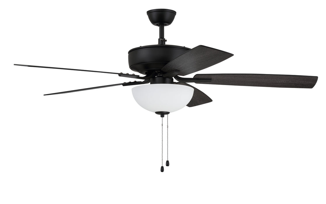 Craftmade P211FB5-52FBGW 52"Ceiling Fan, Flat Black