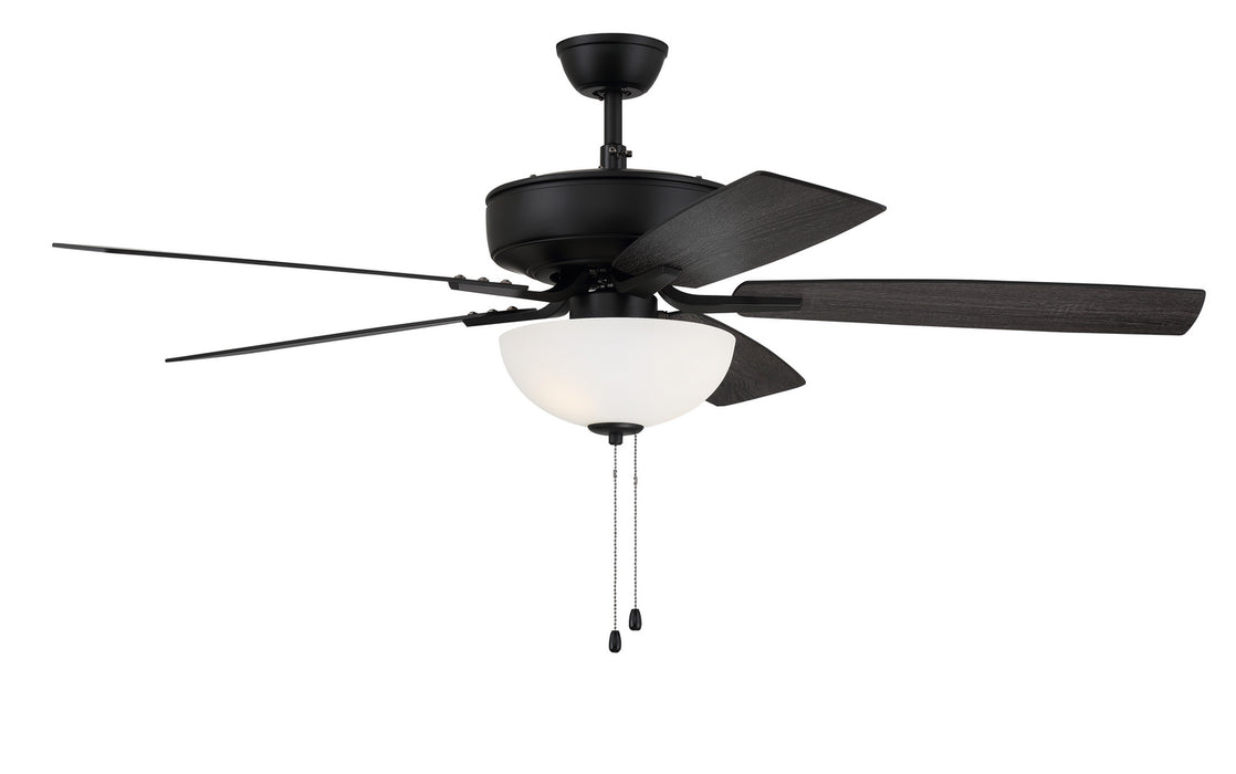 Craftmade P211FB5-52FBGW 52"Ceiling Fan, Flat Black