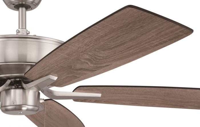 Craftmade P52BNK5-52DWGWN 52"Ceiling Fan, Brushed Polished Nickel