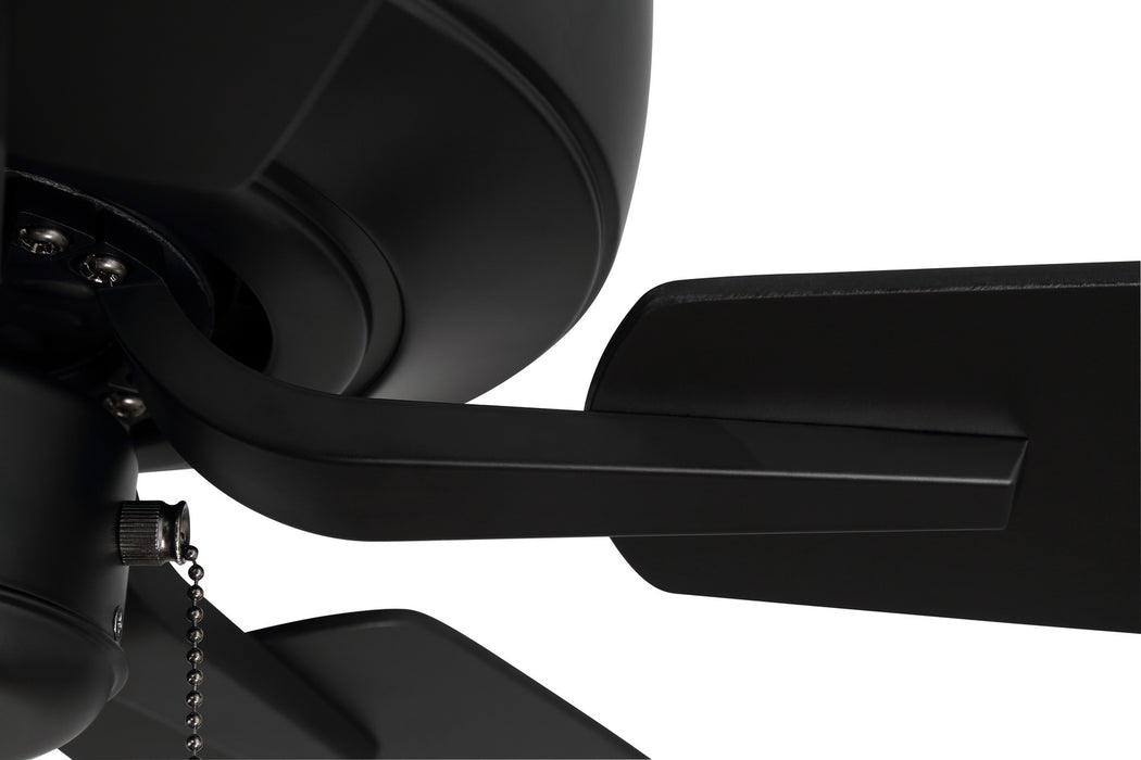 Craftmade P52FB5-52FBGW 52"Ceiling Fan, Flat Black