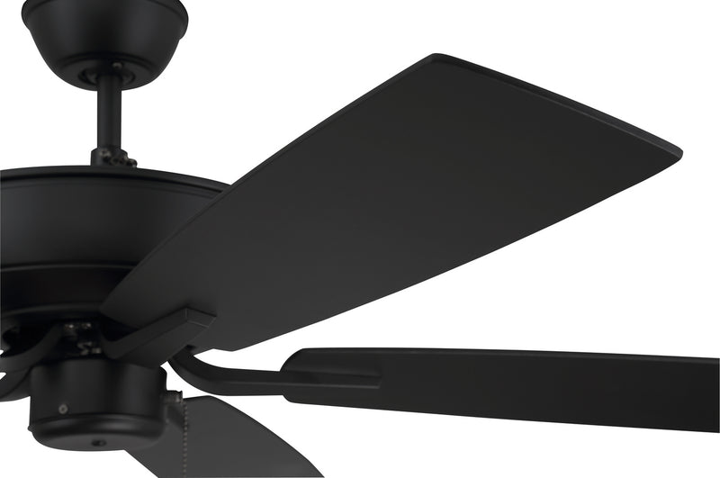 Craftmade P52FB5-52FBGW 52"Ceiling Fan, Flat Black