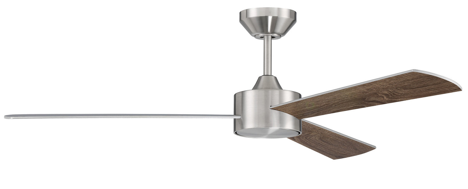 Craftmade PRV52BNK3 52"Ceiling Fan, Brushed Polished Nickel