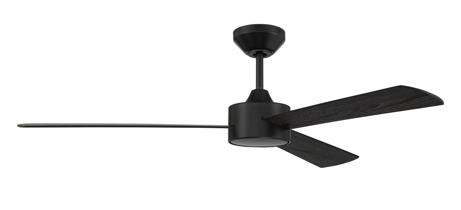 Craftmade PRV52FB3 52"Ceiling Fan, Flat Black