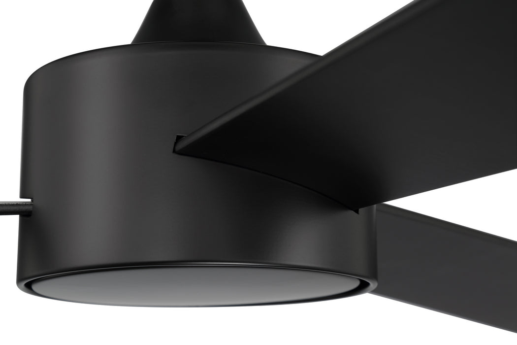 Craftmade PRV52FB3 52"Ceiling Fan, Flat Black