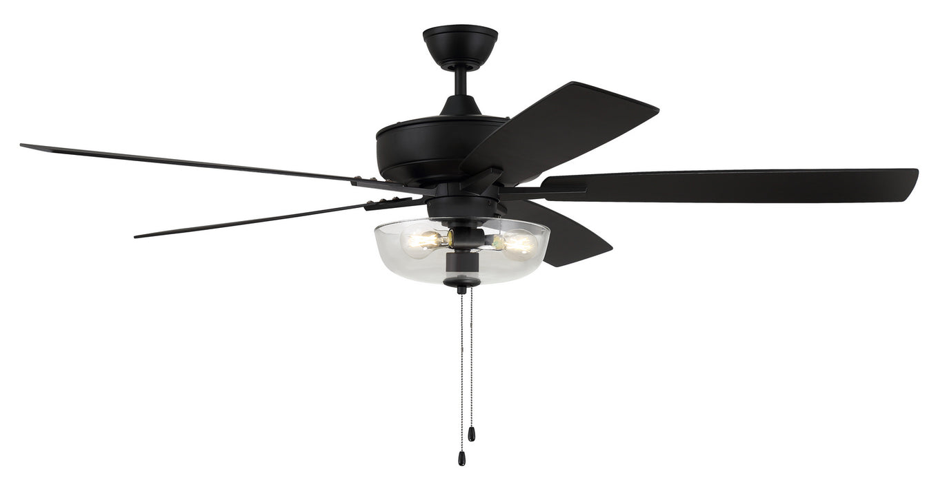 Craftmade S101FB5-60FBGW 60"Ceiling Fan, Flat Black