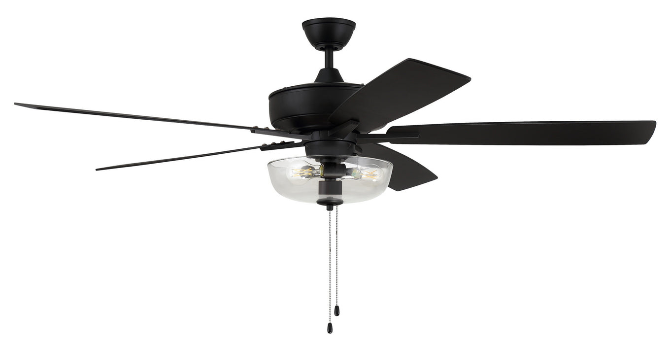 Craftmade S101FB5-60FBGW 60"Ceiling Fan, Flat Black