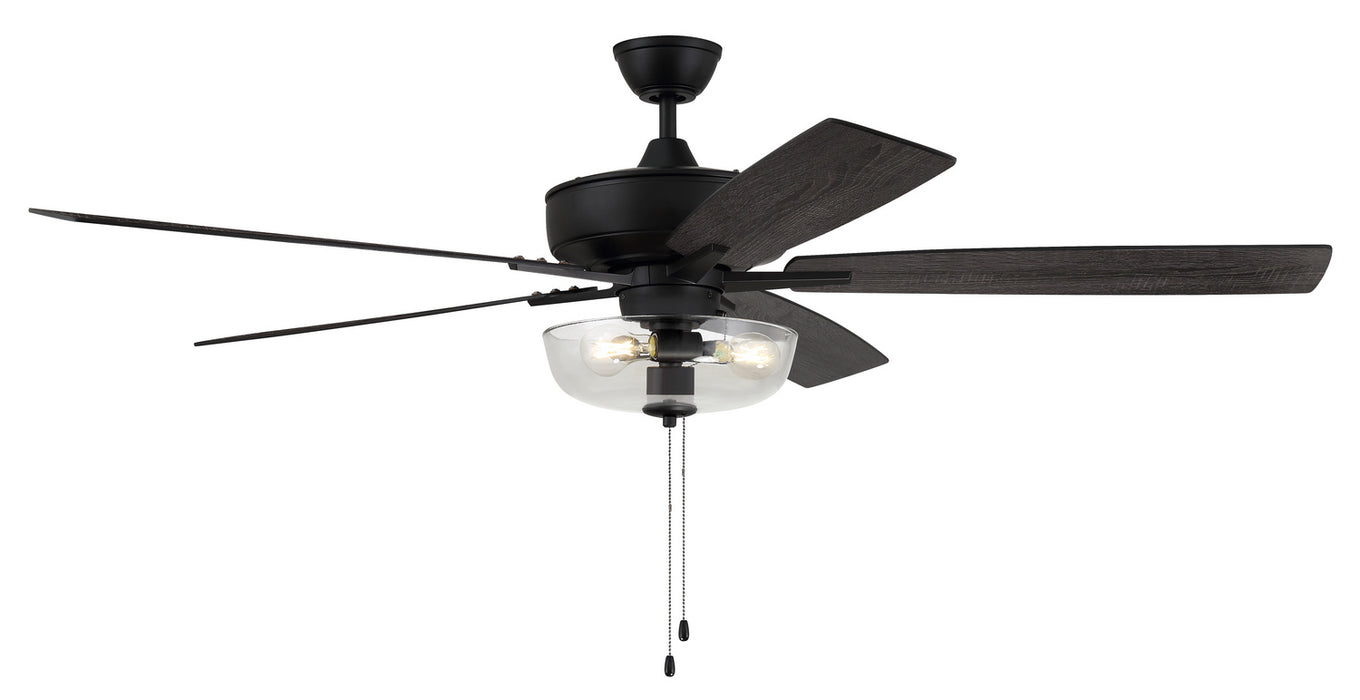 Craftmade S101FB5-60FBGW 60"Ceiling Fan, Flat Black