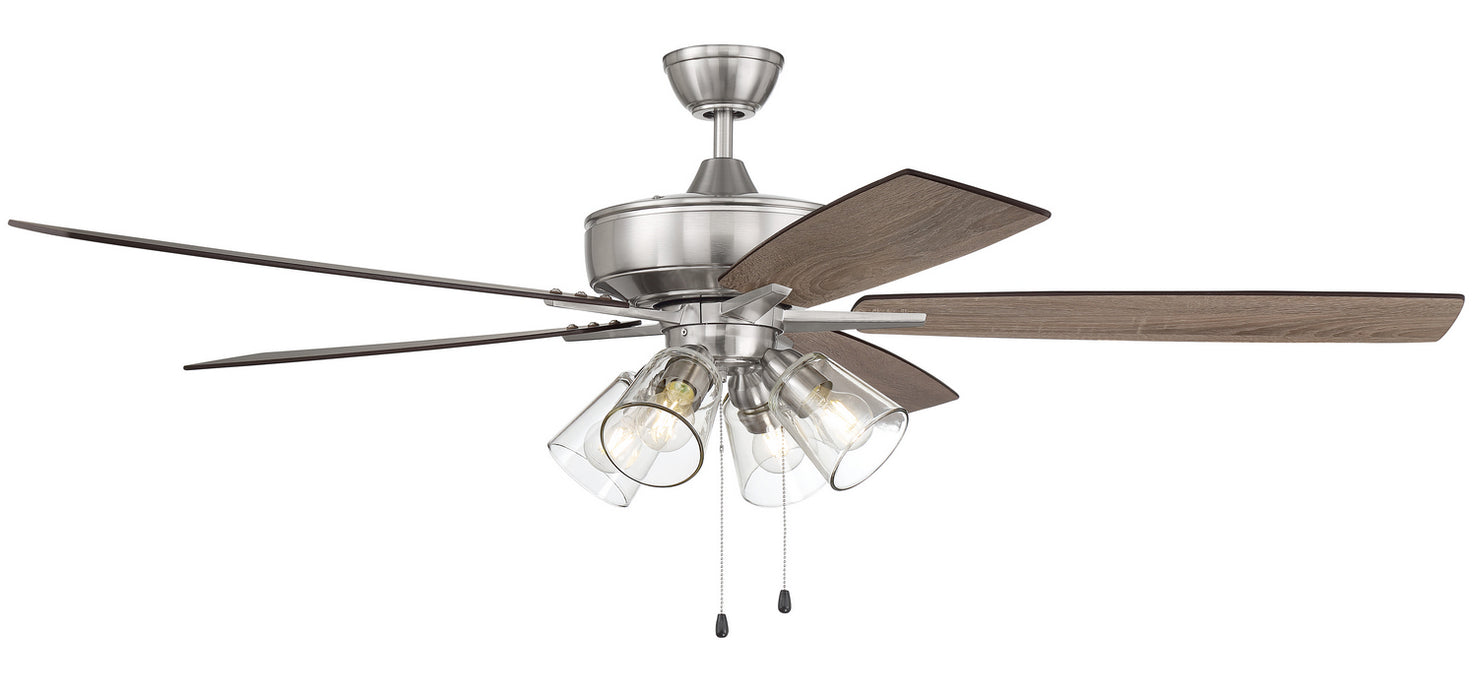Craftmade S104BNK5-60DWGWN 60"Ceiling Fan, Brushed Polished Nickel