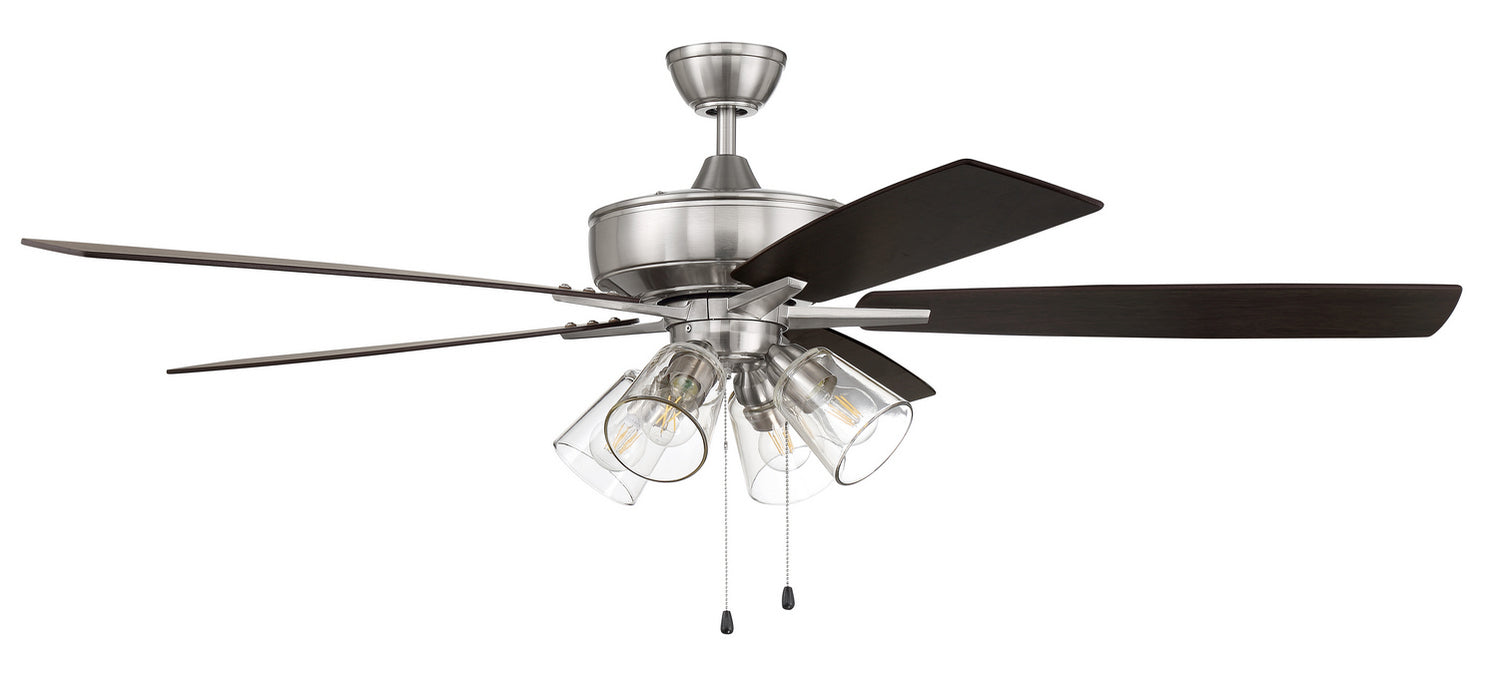 Craftmade S104BNK5-60DWGWN 60"Ceiling Fan, Brushed Polished Nickel