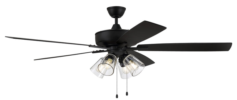 Craftmade S104FB5-60FBGW 60"Ceiling Fan, Flat Black