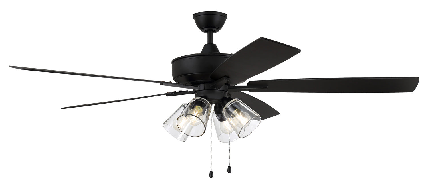 Craftmade S104FB5-60FBGW 60"Ceiling Fan, Flat Black