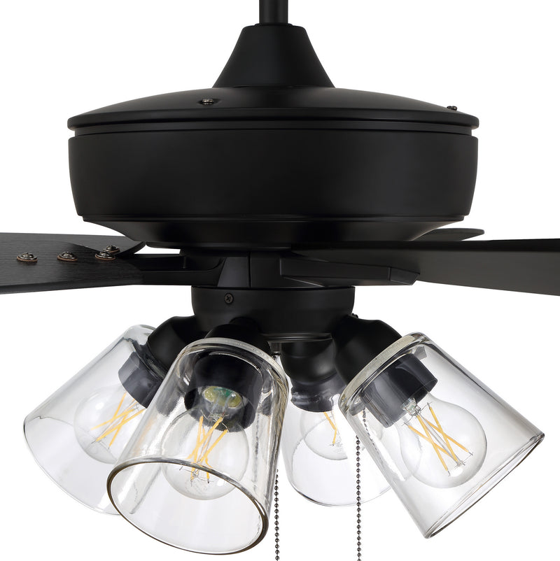 Craftmade S104FB5-60FBGW 60"Ceiling Fan, Flat Black