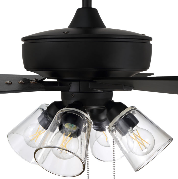 Craftmade S104FB5-60FBGW 60"Ceiling Fan, Flat Black