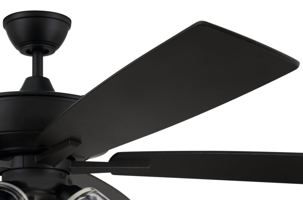 Craftmade S104FB5-60FBGW 60"Ceiling Fan, Flat Black