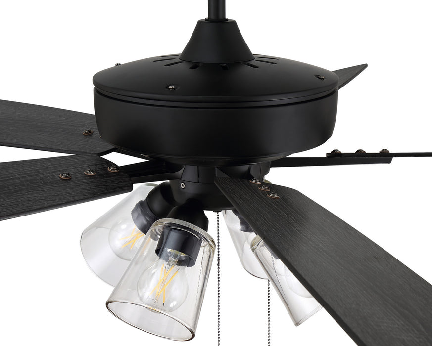 Craftmade S104FB5-60FBGW 60"Ceiling Fan, Flat Black