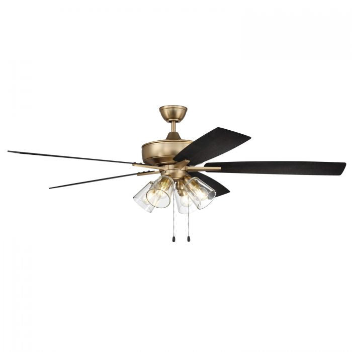 Craftmade S104SB5-60BWNFB 60"Ceiling Fan, Satin Brass