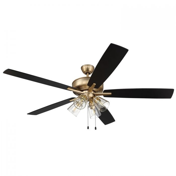 Craftmade S104SB5-60BWNFB 60"Ceiling Fan, Satin Brass