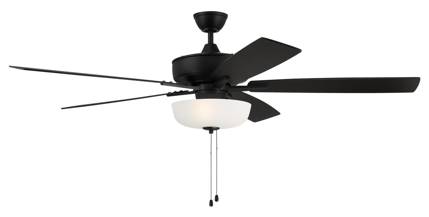 Craftmade S111FB5-60FBGW 60"Ceiling Fan, Flat Black
