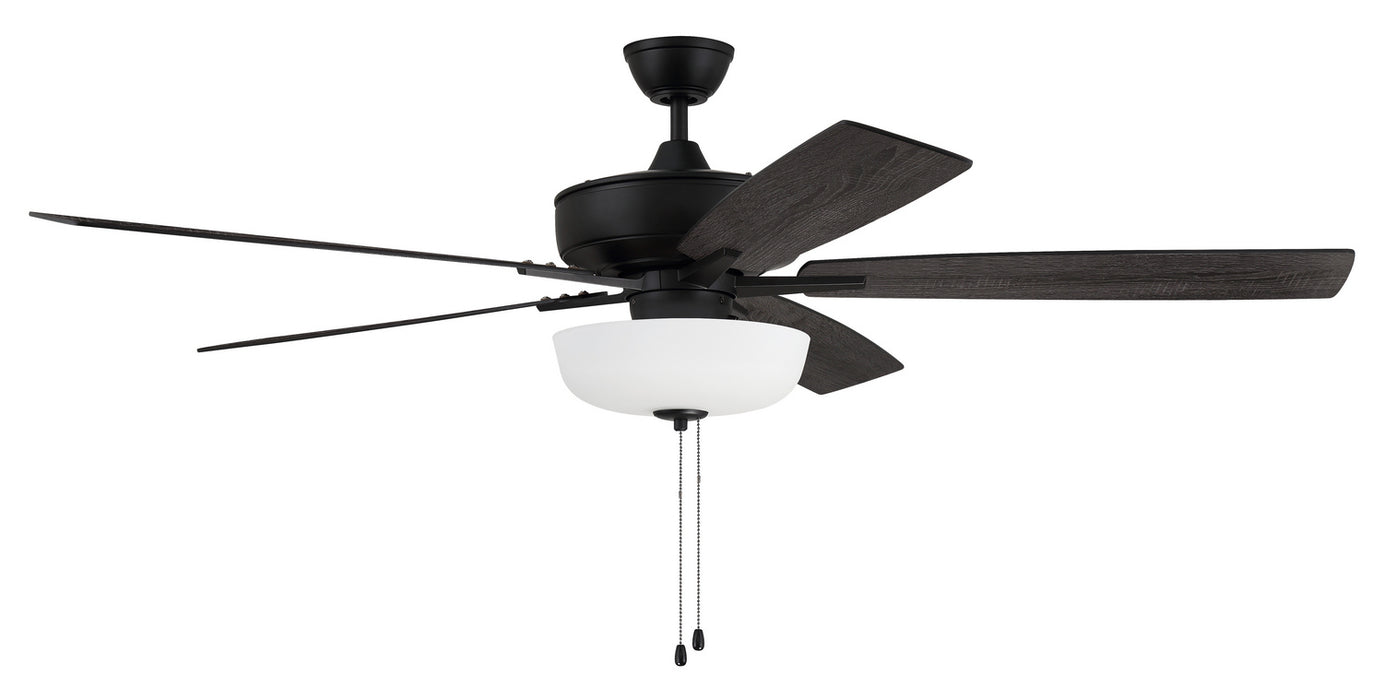 Craftmade S111FB5-60FBGW 60"Ceiling Fan, Flat Black